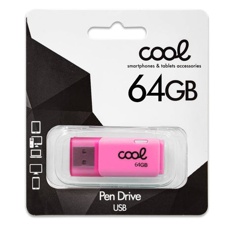 Pen Drive USB x64 GB 2.0 COOL Cover Rosa