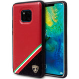 Capa Huawei Mate 20 Pro Lamborghini Couro Vermelho