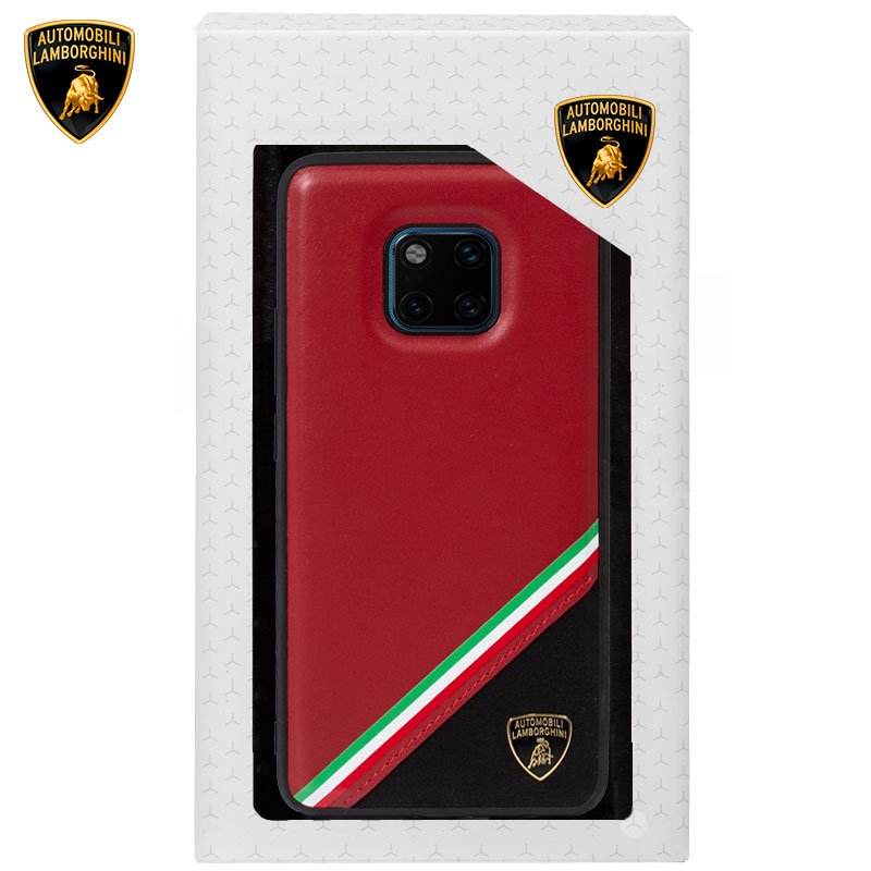 Capa Huawei Mate 20 Pro Lamborghini Couro Vermelho