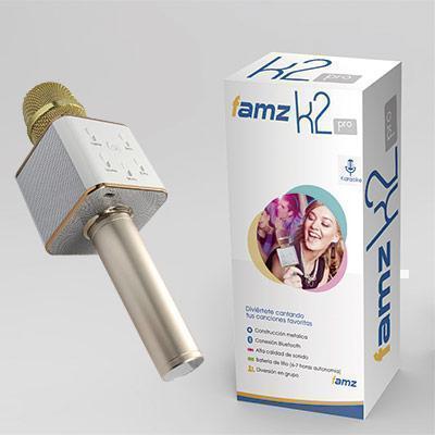 Microfone K2 Pro Bluetooth Karaoke com Altifalantes Incorporado