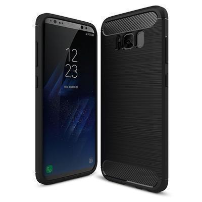 Capa Silicone Samsung Galaxy S8+ G955 Fibra de Carbono Preto