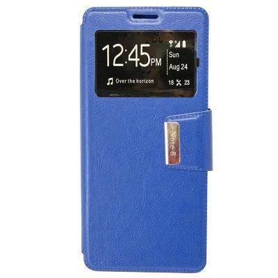 Capa de Pele Livro Samsung Galaxy Note 8 com Janela S-View Azul