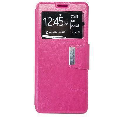 Capa de Pele Livro Samsung Galaxy Note 8 com Janela S-View Rosa