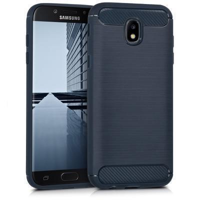 Capa Silicone Samsung Galaxy J7 (2017) Fibra de Carbono Azul