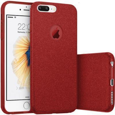 Capa Silicone Gel iPhone 7 Plus Brilho Vermelho