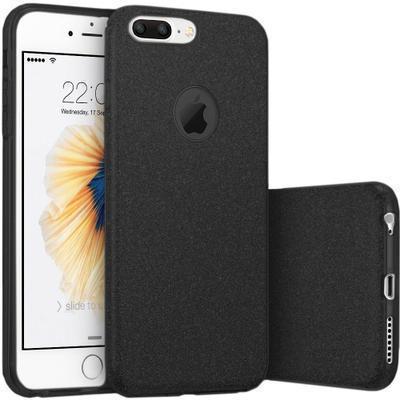 Capa Silicone Gel iPhone 8 Plus Brilho Preto