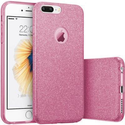 Capa Silicone Gel iPhone 8 Plus Brilho Rosa