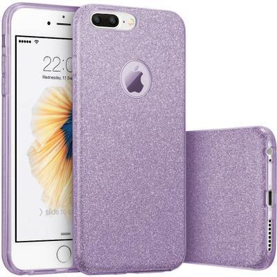 Capa Silicone Gel iPhone 8 Plus Brilho Roxo