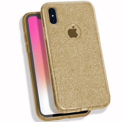 Capa Silicone Gel iPhone X / XS Brilho Dourado