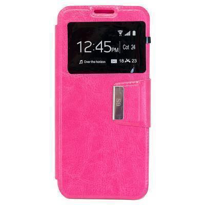 Capa de Pele Samsung Galaxy S9 G960 com Janela S-View Rosa