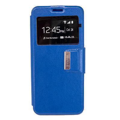 Capa de Pele Samsung Galaxy S9+ G965 com Janela S-View Azul