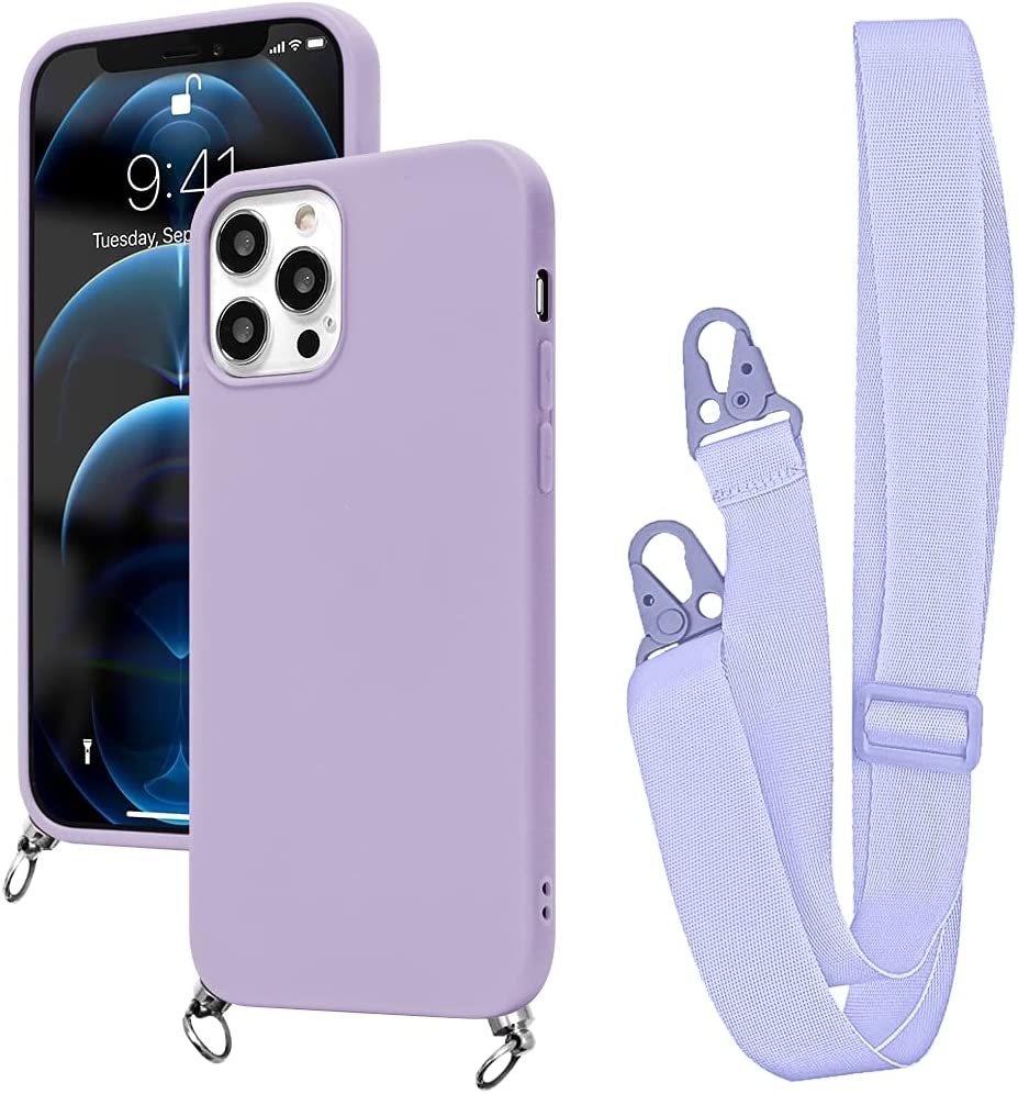 Capa Silicone Lilás com Cordão para Iphone 11 Pro
