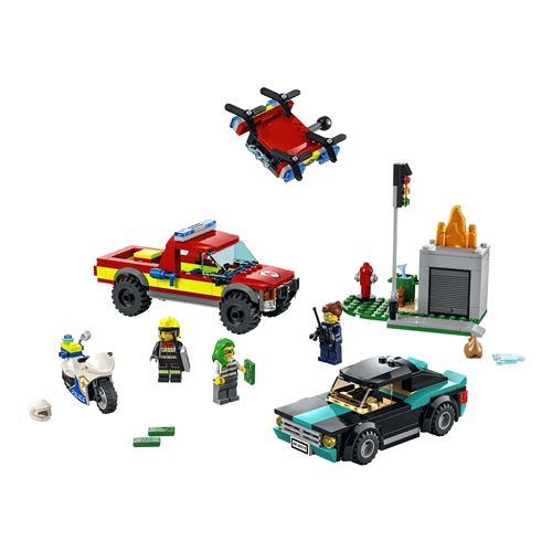 LEGO City 60319 Salvamento dos Bombeiros e Perseguição Policial