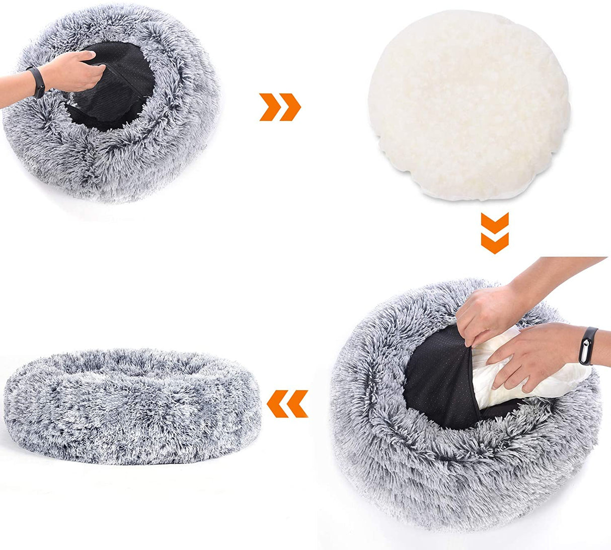 Cama para Gatos Acabamento em Peluche 60cm