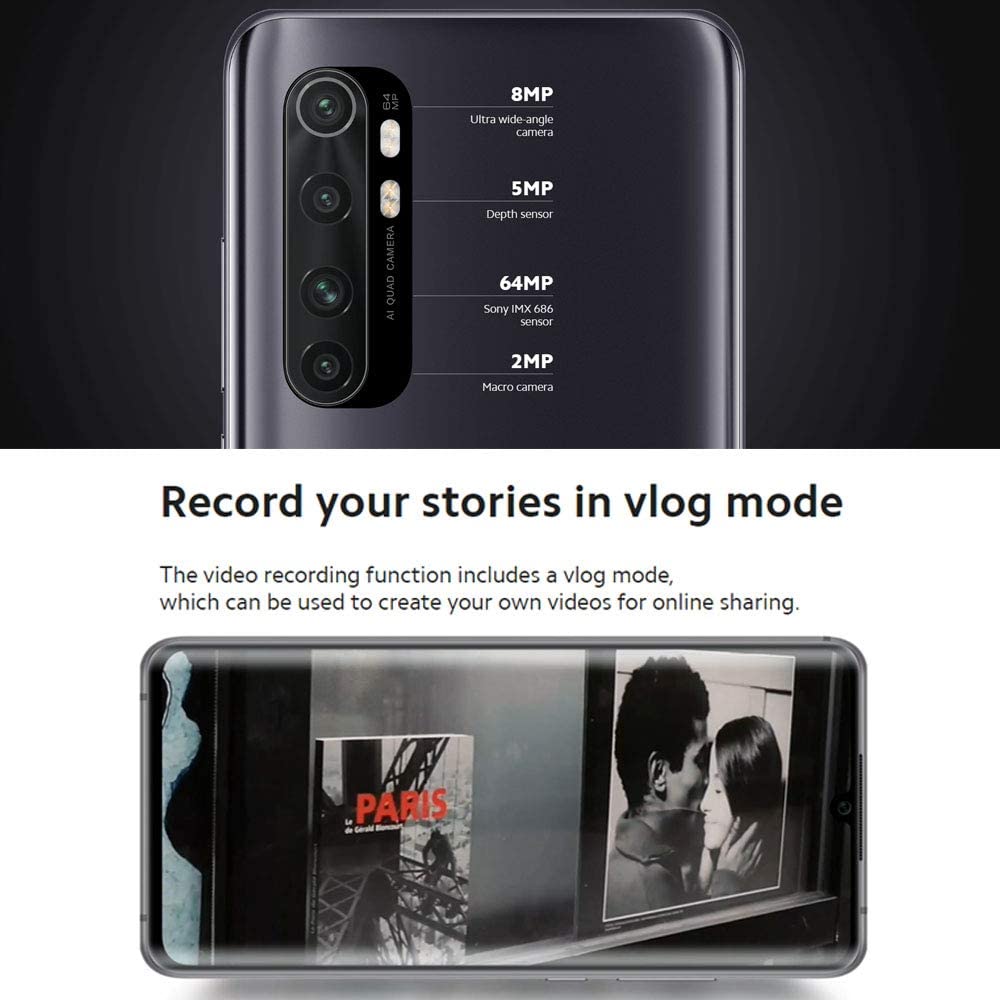 Smartphone XIAOMI Mi Note 10 Lite 6GB 128GB Preto