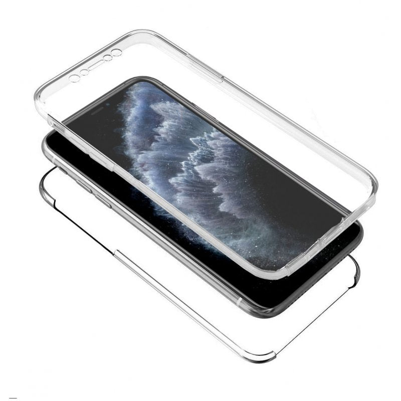Capa silicone 3D para iPhone 11 Pro (frente e verso transparentes)