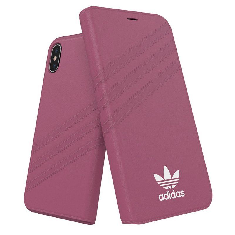 Capa Flip Cover iPhone X / iPhone XS Adidas Pink