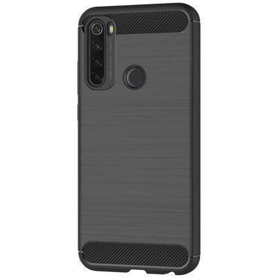 Capa Silicone Xiaomi Redmi Note 8T Fibra de Carbono Preto