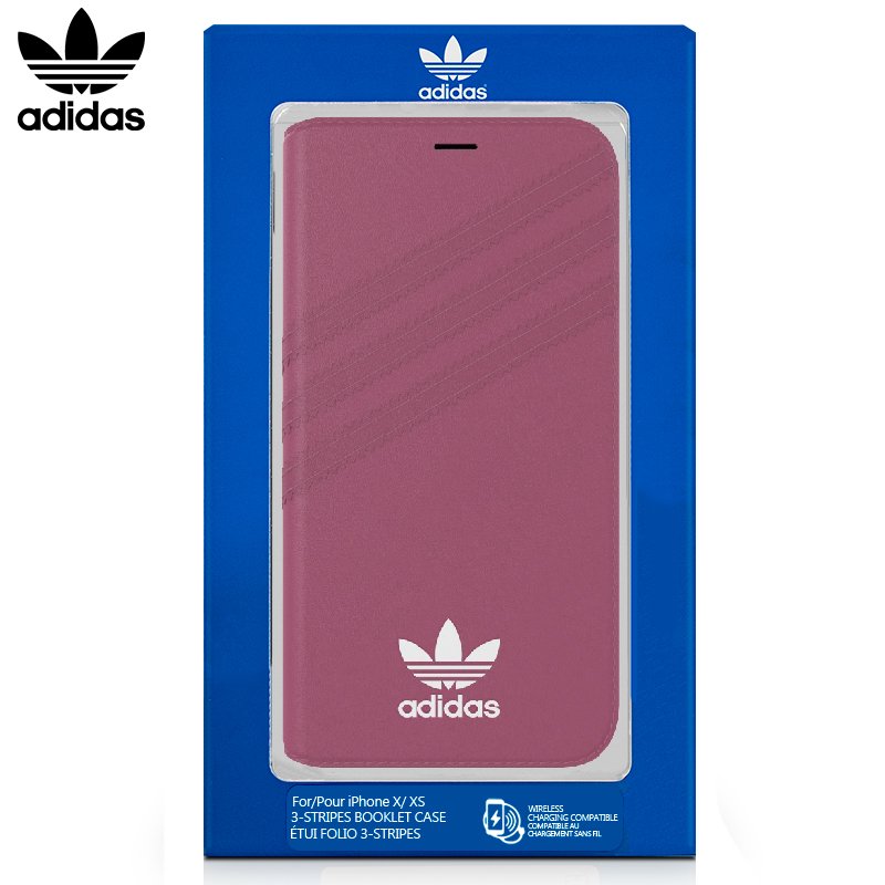 Capa Flip Cover iPhone X / iPhone XS Adidas Pink
