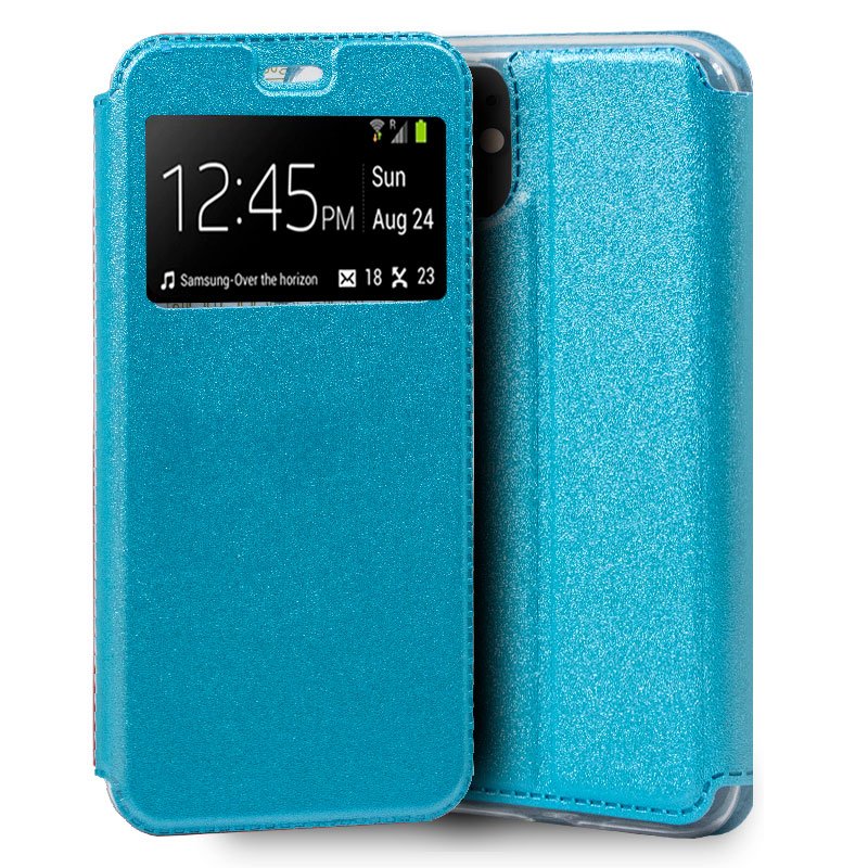 Capa Flip Cover Liso Celeste iPhone 11
