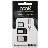 Adaptador 2 em 1 Nano Sim Micro Sim / SIM