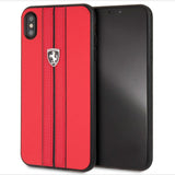 Capa para iPhone XS Max Ferrari Ferrari Couro Vermelho