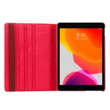 Capa IPad (2019) Case 10.2 em Couro sintético giratório vermelho