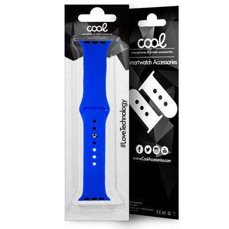 Bracelete Apple Watch Series 1/2/3/4/5 (38 / 40mm) Azul Silicone