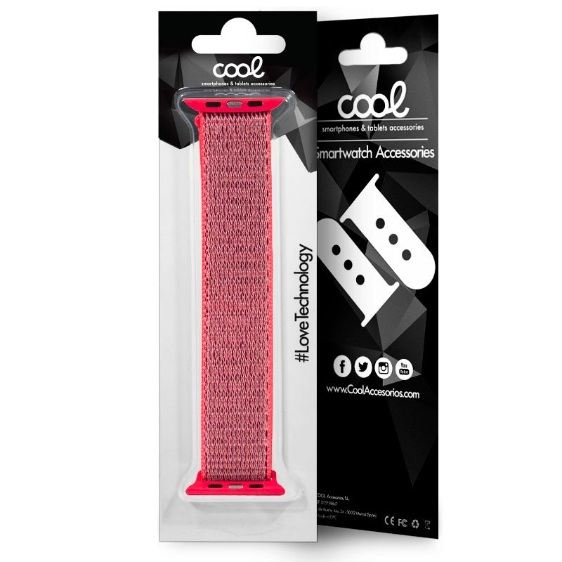 Bracelete COOL Nylon para Apple Watch Series 42/44 Mm - Rosa