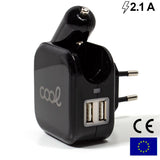 Carregador Universal 2x USB + Carregador de Carro (2,1 A)