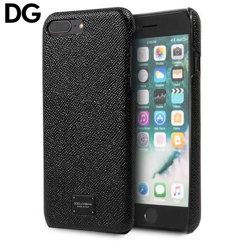 Capa para iPhone 7 Plus / iPhone 8 Plus Dolce Gabbana em relevo preto