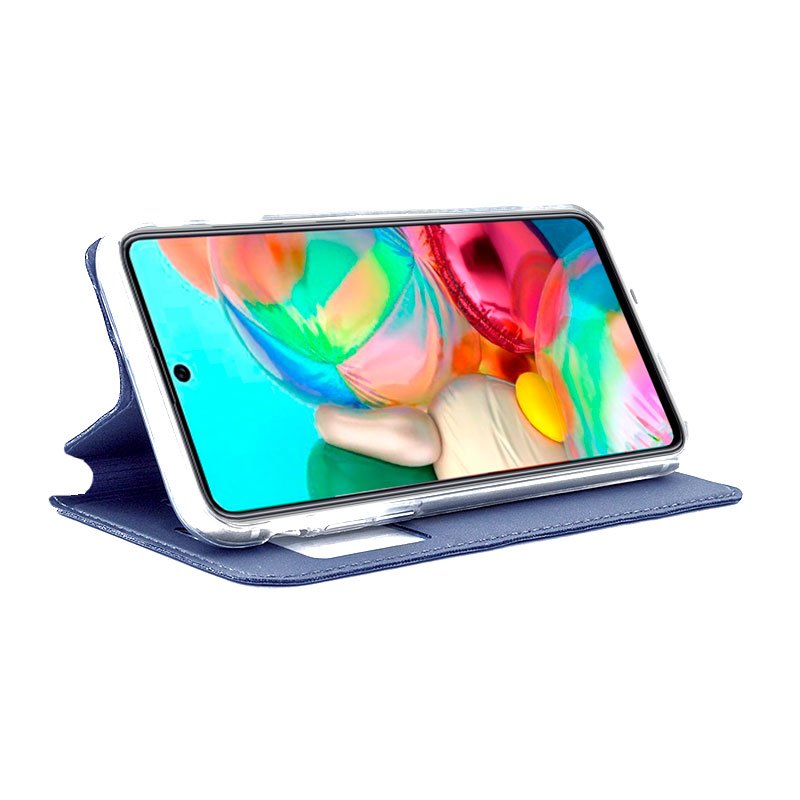 Capa Flip Samsung A715 Galaxy A71 Plain Blue