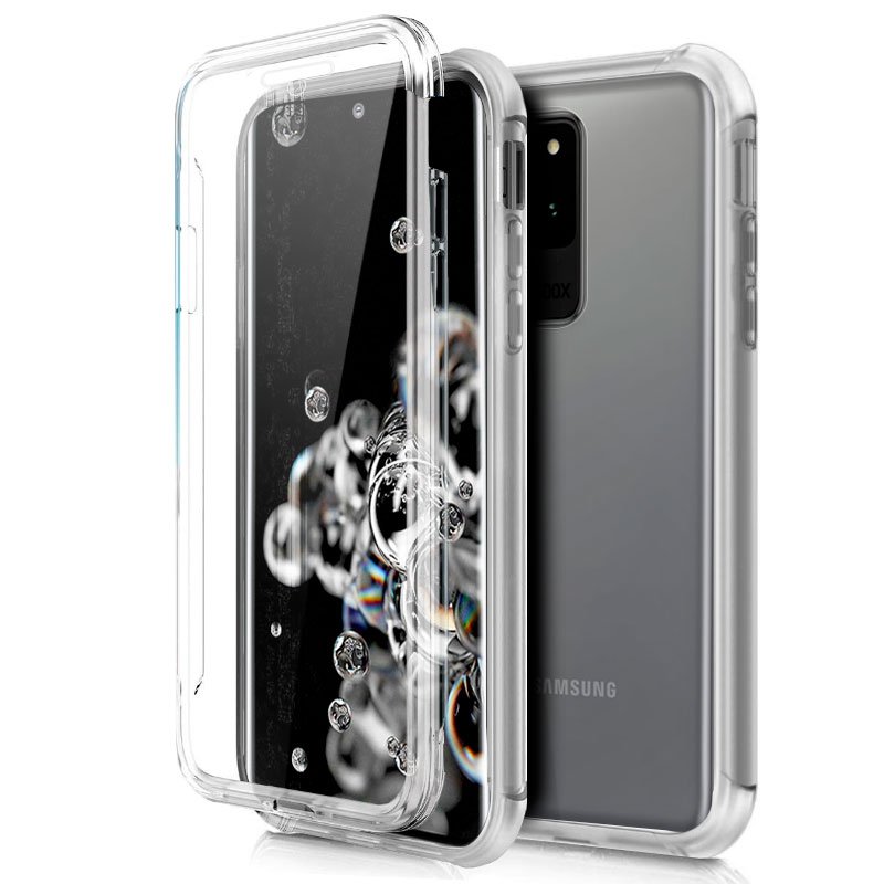 Capa silicone 3D para Samsung G988 Galaxy S20 Ultra 5G (frente e verso transparentes)