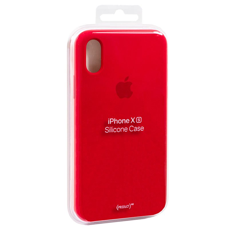 Capa silicone original para iPhone X / iPhone XS VERMELHA