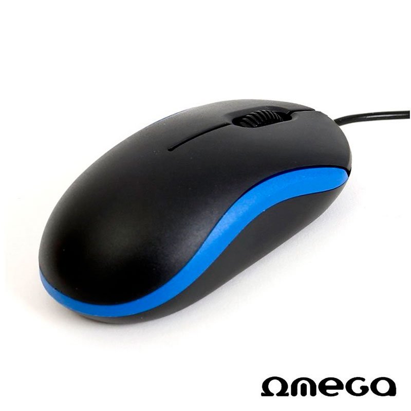 Rato Omega Bicolor Azul USB Mouse