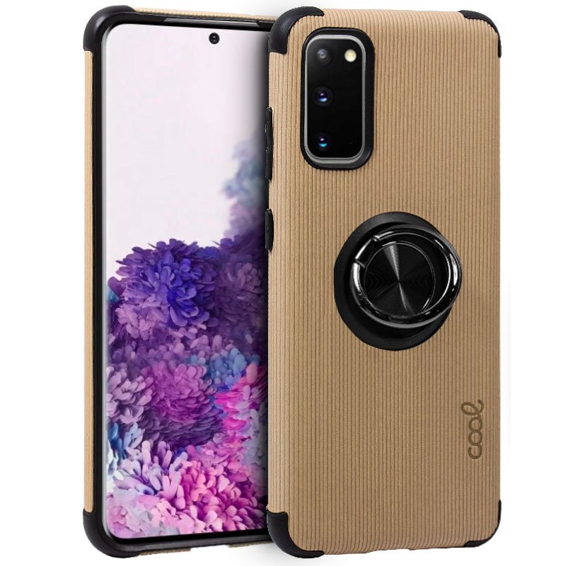 Capa Rígida para Samsung G980 Galaxy S20 + Anel (Bege)