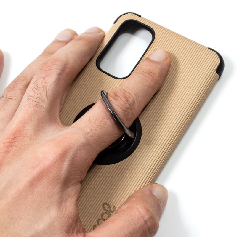 Capa Rígida para Samsung G980 Galaxy S20 + Anel (Bege)