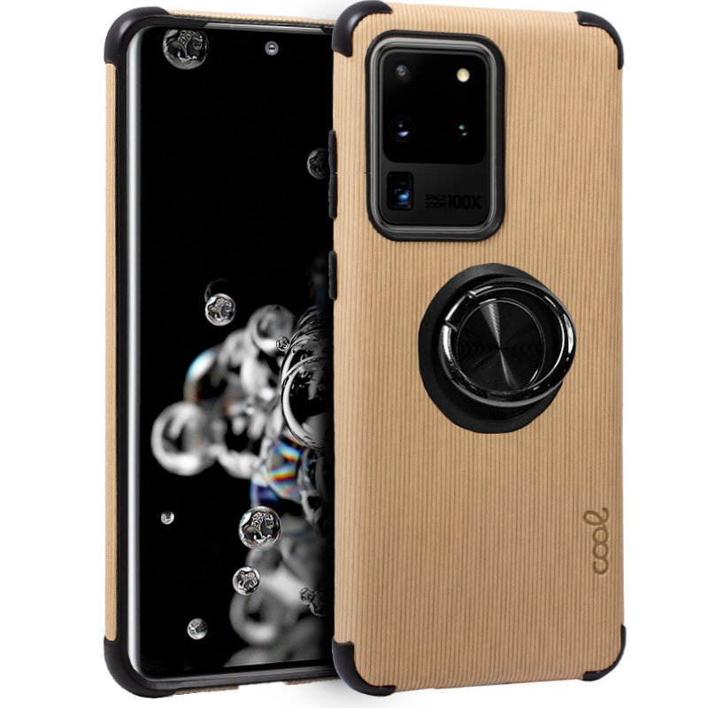 Capa Rígida + Pano para Samsung G988 Galaxy S20 Ultra 5G (Bege)