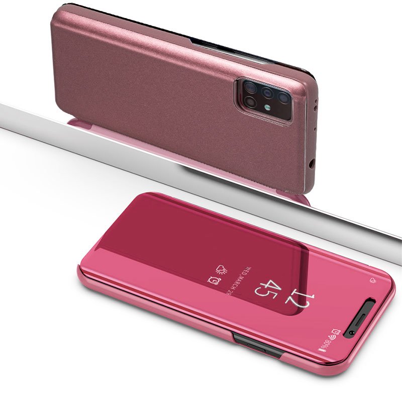 Capa Flip Samsung A515 Galaxy A51 Clear View Pink