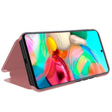 Capa Flip Samsung A715 Galaxy A71 Clear View Pink
