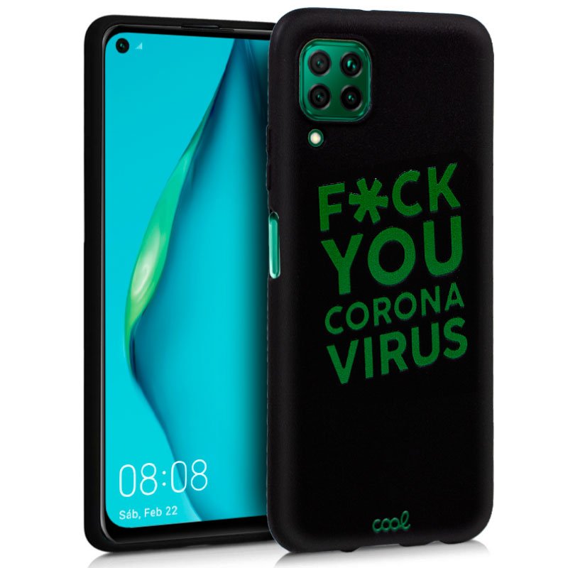 Capa Huawei P40 Lite COOL Coronavirus Preto
