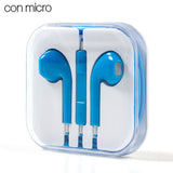 Auscultadores estereofónicos s de 3.5mm da caixa com micro azul