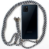 Capa Samsung N770 Galaxy Note 10 Lite Branco-Preto com Cordão