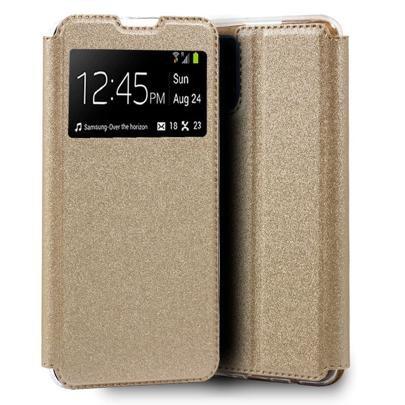 Capa Flip Samsung A415 Galaxy A41 Smooth Gold