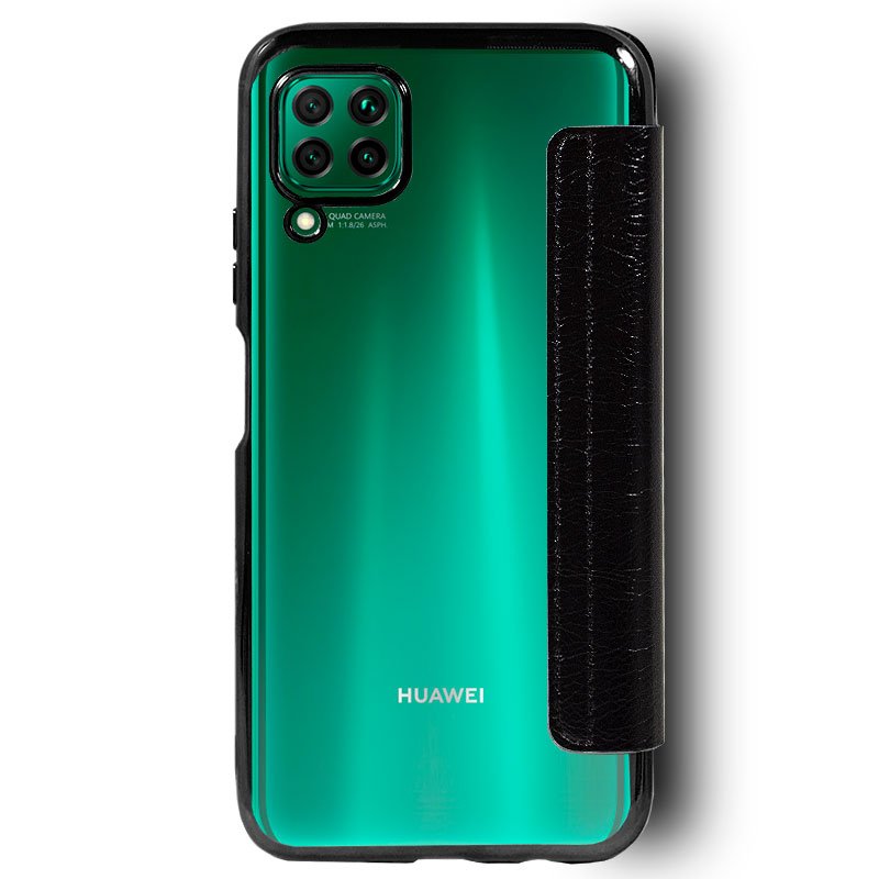 Capa Flip Huawei P40 Lite Couro Preto
