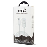 Cabo USB compatível Universal COOL TYPE-C (1,2 metros) Branco