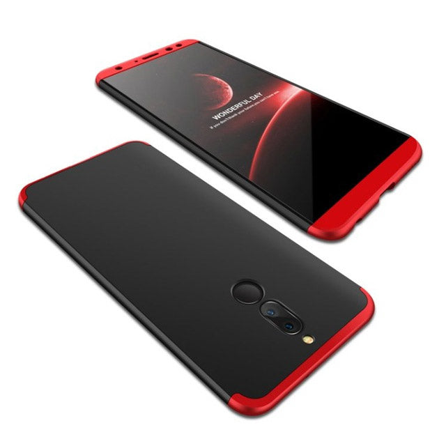 Capa de proteção GKK 360 frontal e traseira capa de corpo inteiro Huawei Mate 10 Lite preto-vermelho