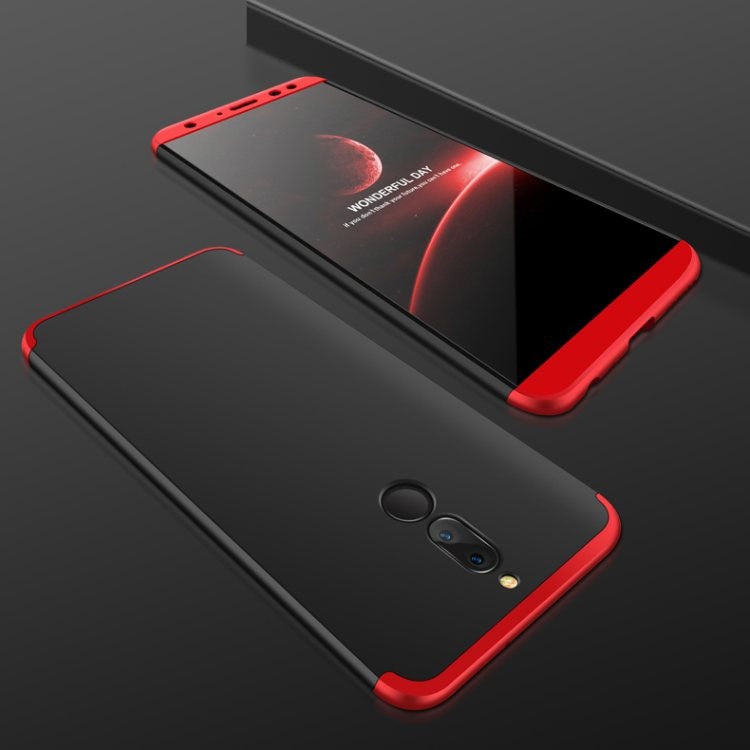 Capa de proteção GKK 360 frontal e traseira capa de corpo inteiro Huawei Mate 10 Lite preto-vermelho
