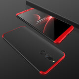 Capa de proteção GKK 360 frontal e traseira capa de corpo inteiro Huawei Mate 10 Lite preto-vermelho