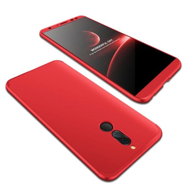 Capa de proteção GKK 360 frontal e traseira de corpo inteiro Huawei Mate 10 Lite vermelho